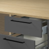 Cuisine complète 180 cm contemporaine anthracite mat/chêne Louna