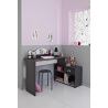 Bureau enfant contemporain gris ombre/rose Pop Art