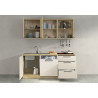 Cuisine complète 180 cm contemporaine cachemire/chêne Louna
