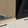 Cuisine complète 180 cm contemporaine cachemire/chêne Louna