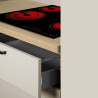 Cuisine complète 180 cm contemporaine cachemire/chêne Louna