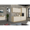 Cuisine complète 180 cm contemporaine cachemire/chêne Louna