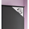 Bureau enfant contemporain gris ombre/rose Pop Art