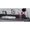 Bureau enfant contemporain gris ombre/rose Pop Art