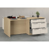 Îlot de cuisine moderne 200 cm cachemire/chêne Louna