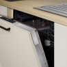 Îlot de cuisine moderne 200 cm cachemire/chêne Louna