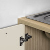 Îlot de cuisine moderne 200 cm cachemire/chêne Louna