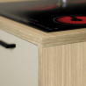 Îlot de cuisine moderne 200 cm cachemire/chêne Louna