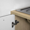Îlot de cuisine moderne 200 cm blanc brillant/chêne Louna