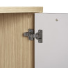 Îlot de cuisine moderne 200 cm blanc brillant/chêne Louna