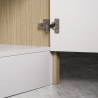 Îlot de cuisine moderne 200 cm blanc brillant/chêne Louna
