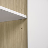 Îlot de cuisine moderne 200 cm blanc brillant/chêne Louna