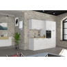 Colonne de cuisine moderne 60 cm blanc brillant Louna
