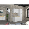 Colonne de cuisine moderne 60 cm blanc brillant Louna