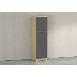 Colonne de cuisine moderne 60 cm anhtracite mat/chêne Louna