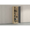 Colonne de cuisine moderne 60 cm anhtracite mat/chêne Louna