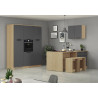 Colonne de cuisine moderne 60 cm anhtracite mat/chêne Louna