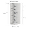 Colonne de cuisine moderne 60 cm anhtracite mat/chêne Louna