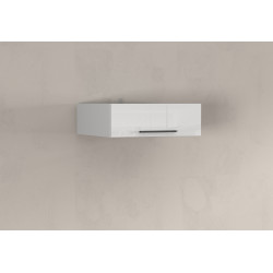 Meuble haut 1 abattant de cuisine moderne banc brillant Louna