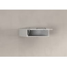 Meuble haut 1 abattant de cuisine moderne banc brillant Louna