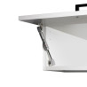 Meuble haut 1 abattant de cuisine moderne banc brillant Louna