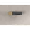 Meuble haut 1 abattant de cuisine moderne anthracite mat/chêne Louna