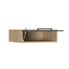 Meuble haut 1 abattant de cuisine moderne anthracite mat/chêne Louna