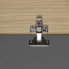Meuble haut 1 abattant de cuisine moderne anthracite mat/chêne Louna
