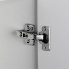 Meuble sous évier de cuisine moderne blanc brillant/chêne Louna