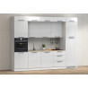 Cuisine complète moderne blanc brillant/chêne Louna