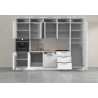 Cuisine complète moderne blanc brillant/chêne Louna
