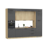 Cuisine complète moderne anthracite mat/chêne Louna