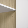 Cuisine complète moderne 3 éléments blanc brillant/chêne Louna