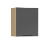 Cuisine complète moderne 3 éléments anthracite mat/chêne Louna