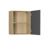 Cuisine complète moderne 3 éléments anthracite mat/chêne Louna