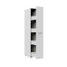 Armoire de buanderie rangement coulissant extractible blanche Jesy