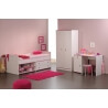 Armoire enfant 2 portes contemporaine pin memphis/rose ou bleu Droopy