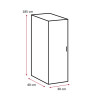 Armoire buanderie blanche 1 porte profondeur 40 cm Jesy
