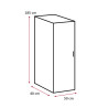Armoire buanderie blanche 1 porte profondeur 40 cm Jesy
