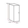Armoire de buanderie blanche 1 porte profondeur 54 cm Jesy
