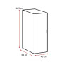 Armoire de buanderie blanche 1 porte profondeur 54 cm Jesy