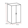 Armoire de buanderie blanche 5 étagères Jesy