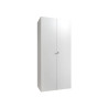 Armoire de buanderie blanche 80 cm/5 tablettes avec serrure Jesy