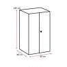 Armoire de buanderie blanche 80 cm/5 tablettes avec serrure Jesy