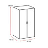 Armoire buanderie blanche 6 tablettes profondeur 40 cm Jesy