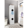 Armoire à linge blanche 2 paniers profondeur 40 cm Jesy