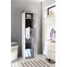 Armoire à linge blanche 2 paniers profondeur 40 cm Jesy