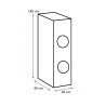 Armoire à linge blanche 2 paniers profondeur 40 cm Jesy