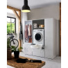 Armoire penderie de buanderie blanche profondeur 40 cm Jesy