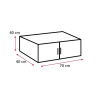 Surmeuble 2 portes blanc profondeur 40 cm Jesy